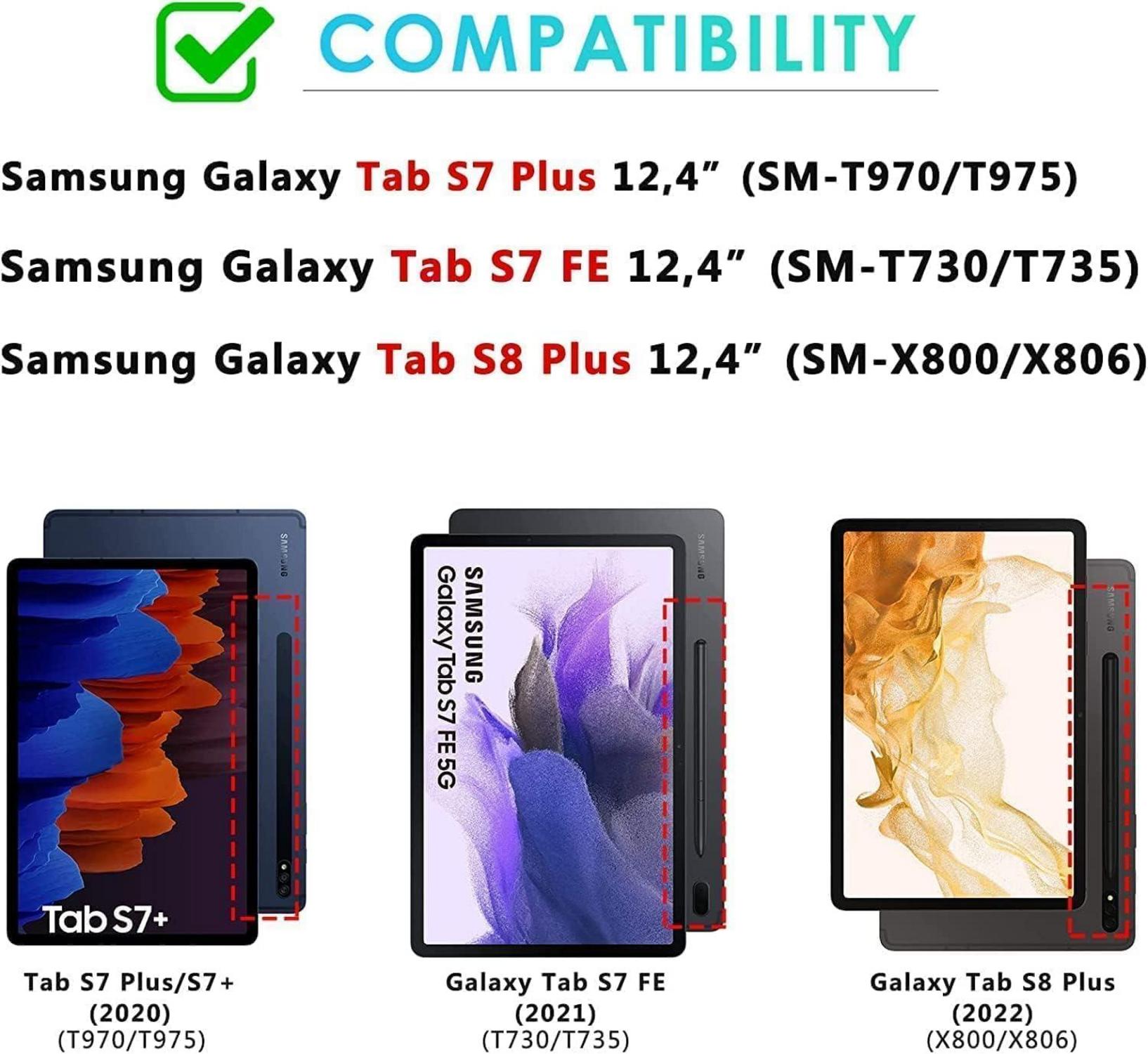 Samsung Galaxy Tab S7 FE/S8+ Plus/S7+ Plus Hülle 12.4 Zoll