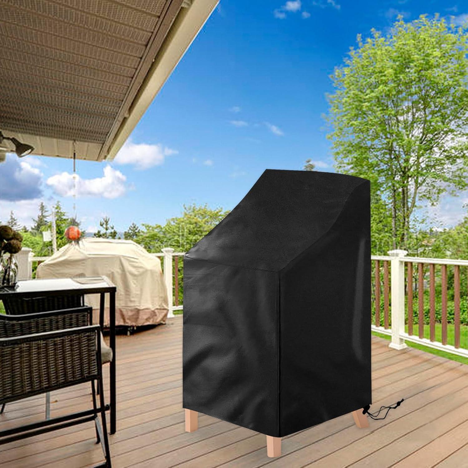 Gartenstühle Abdeckung Wasserdicht Oxford Polyester 2er-Set 64x64x70/120 cm