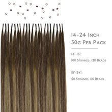 Echthaar I Tip Extensions Schoko-Karamell Blond 50g/55cm