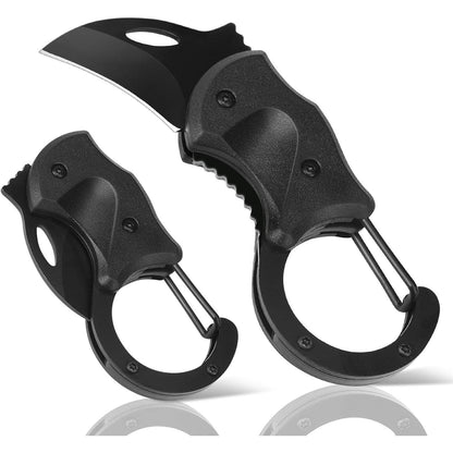 Schlüsselanhänger Messer Schwarz Klappmesser Faltbar Outdoor