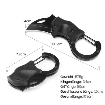 Schlüsselanhänger Messer Schwarz Klappmesser Faltbar Outdoor