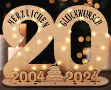 Personalisiertes Gästebuch mit LED Lichterkette Ständer