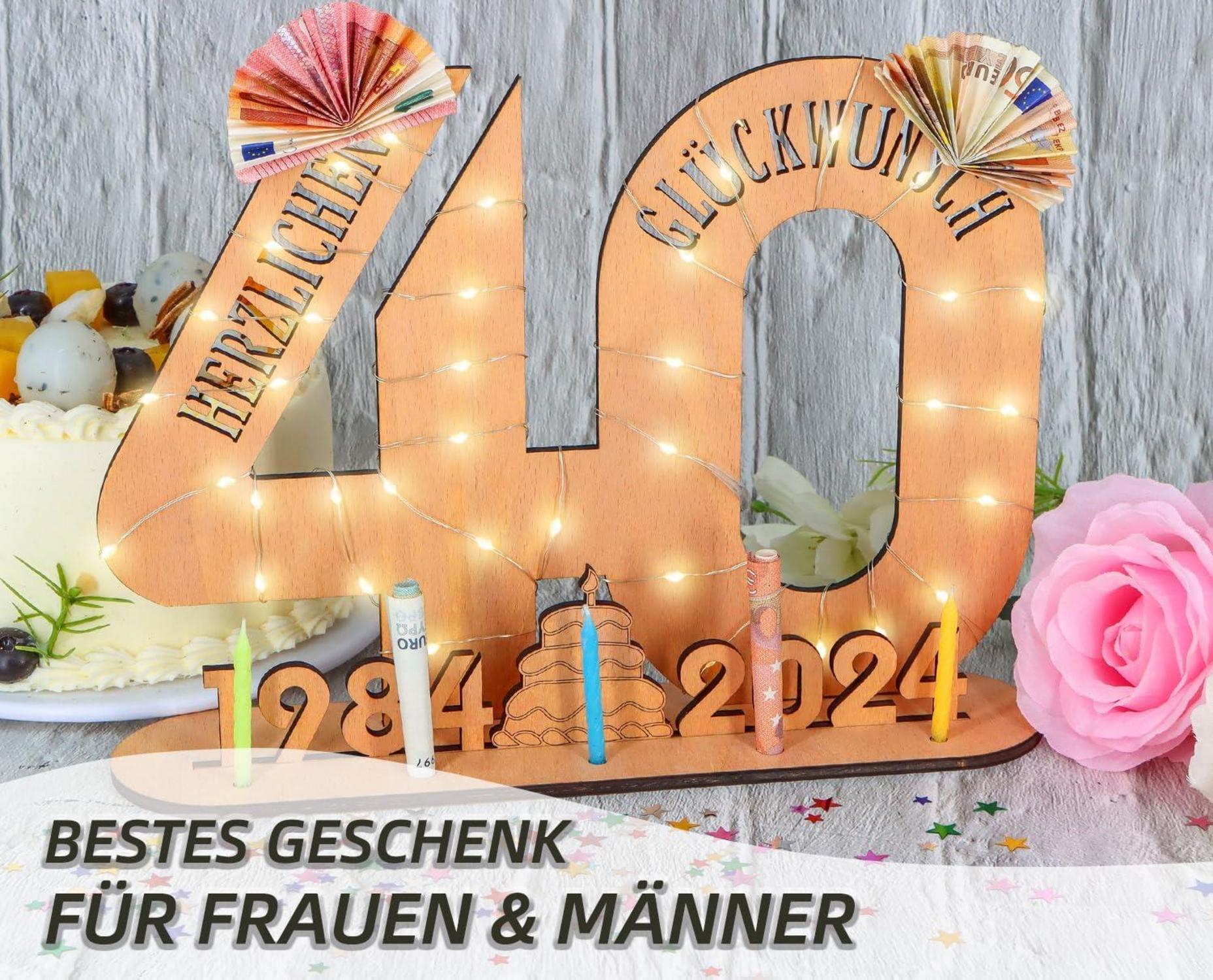 Personalisiertes Geldgeschenk Gästebuch LED Deko