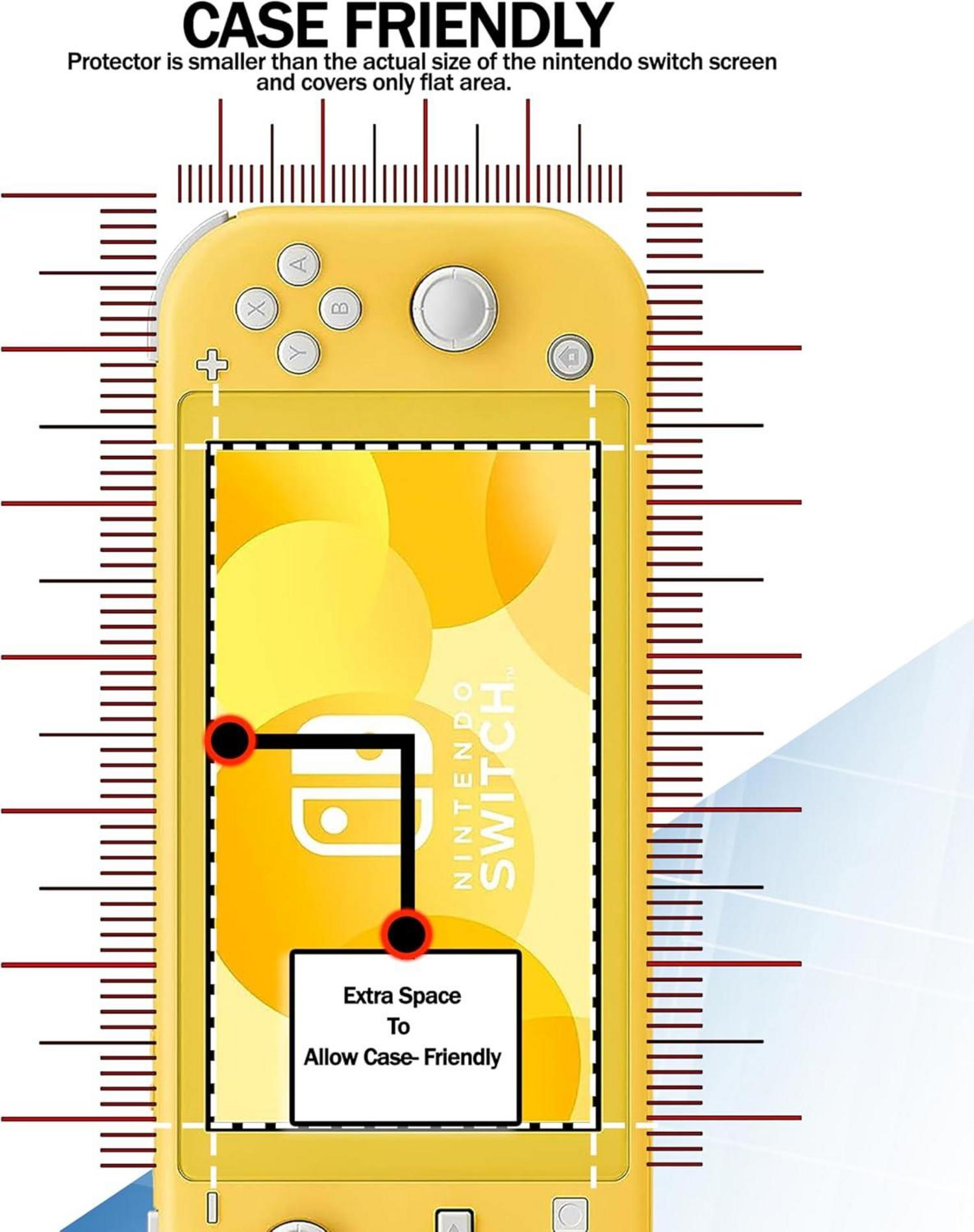 Nintendo Switch Lite Panzerglas Displayschutzfolie 2 Stück 9H 0,33mm Ultra Clear Blasenfrei - RKINC