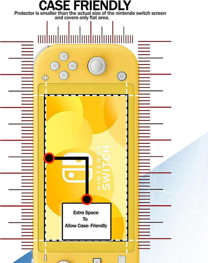 Nintendo Switch Lite Panzerglas Displayschutzfolie 2 Stück 9H 0,33mm Ultra Clear Blasenfrei - RKINC