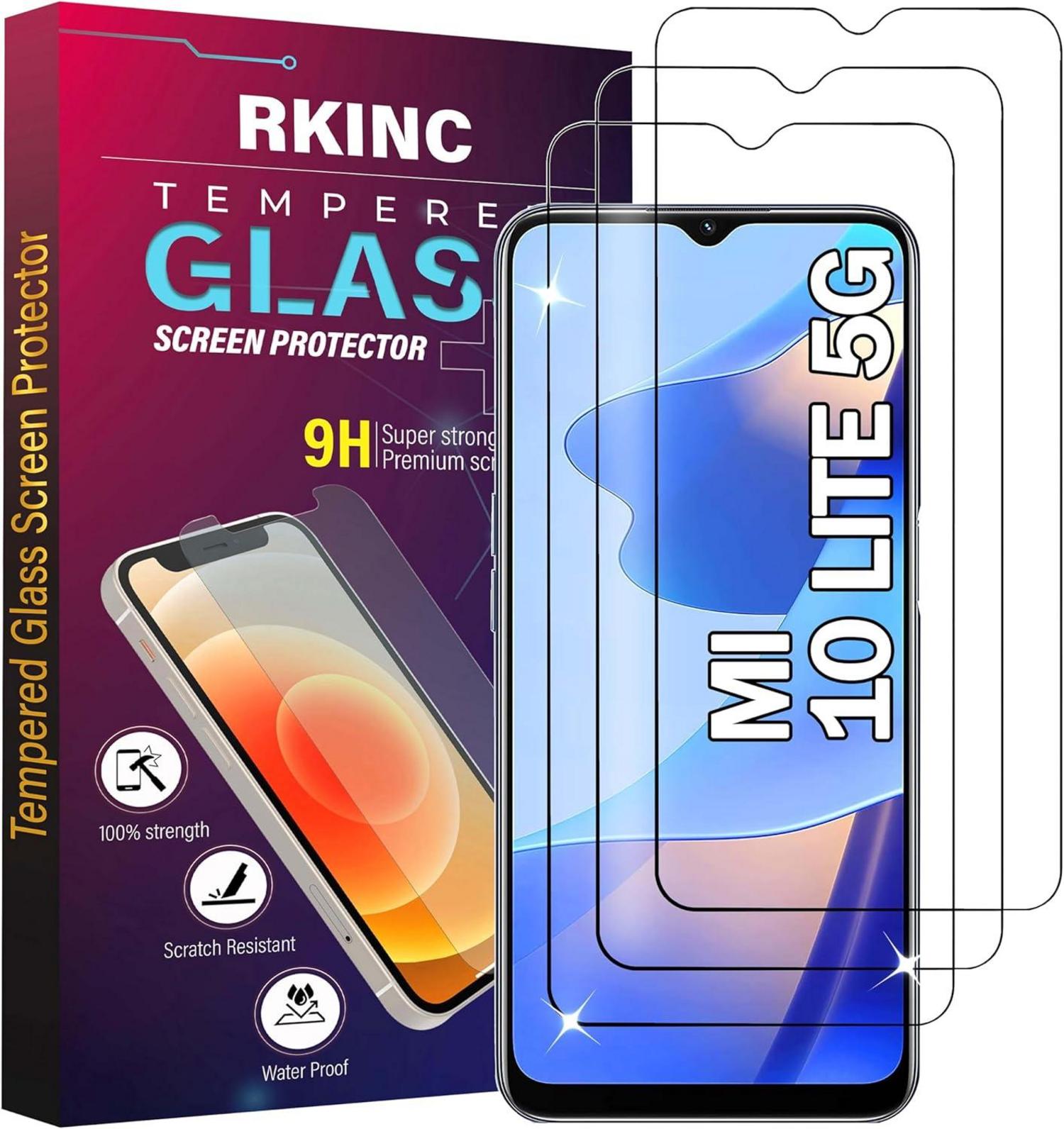 Panzerglas Displayschutzfolie Xiaomi Mi 10 Lite 5G 3er Pack