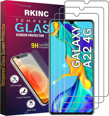 Displayschutzfolie Panzerglas für Samsung Galaxy A22 4G 3er Pack 9H