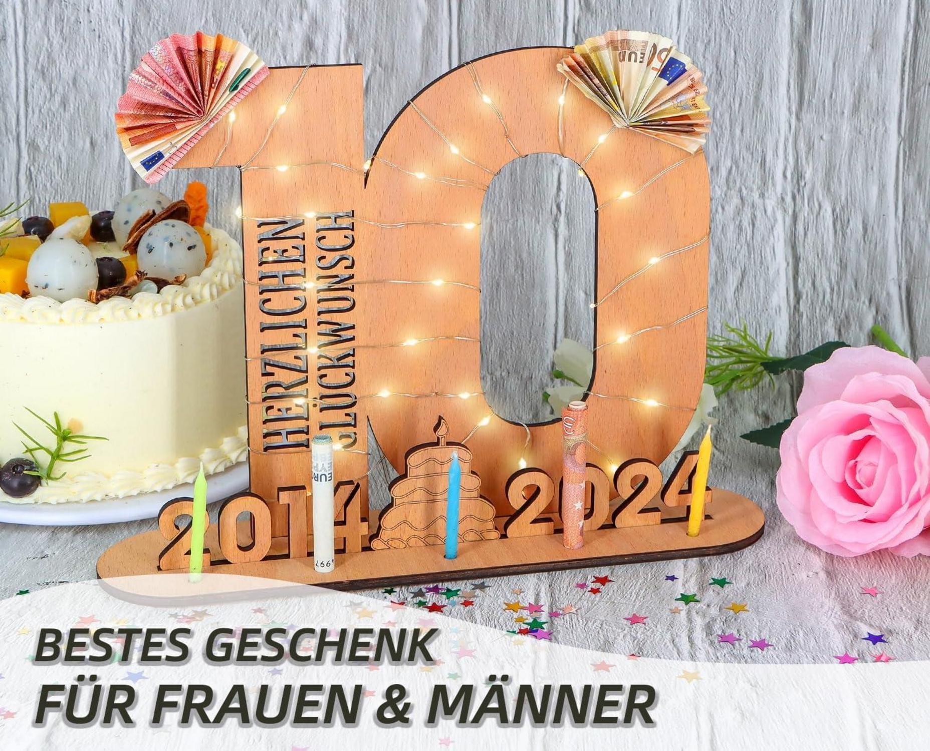 Personalisiertes Geldgeschenk Gästebuch für 10. Geburtstag