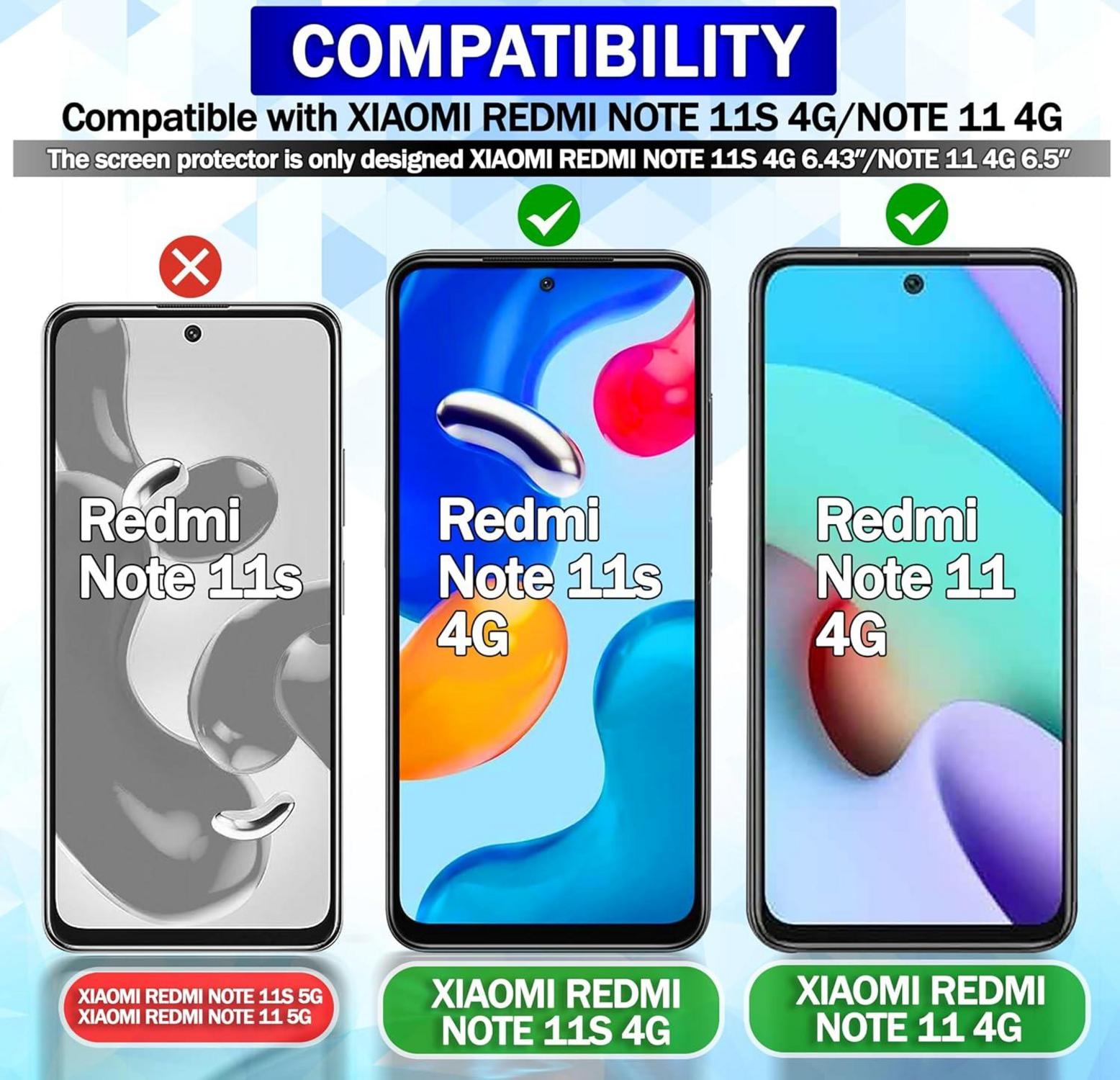 Panzerglas Displayschutzfolie Xiaomi Redmi Note 11 11S M4