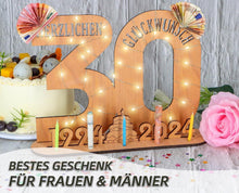 Personalisiertes Holz Gästebuch mit LED Lichterkette