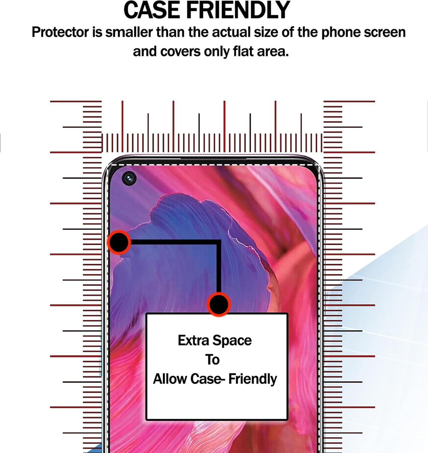 Panzerglas Displayschutzfolie für OPPO Reno 8 5G & Reno 8 Lite 5G 3er Pack