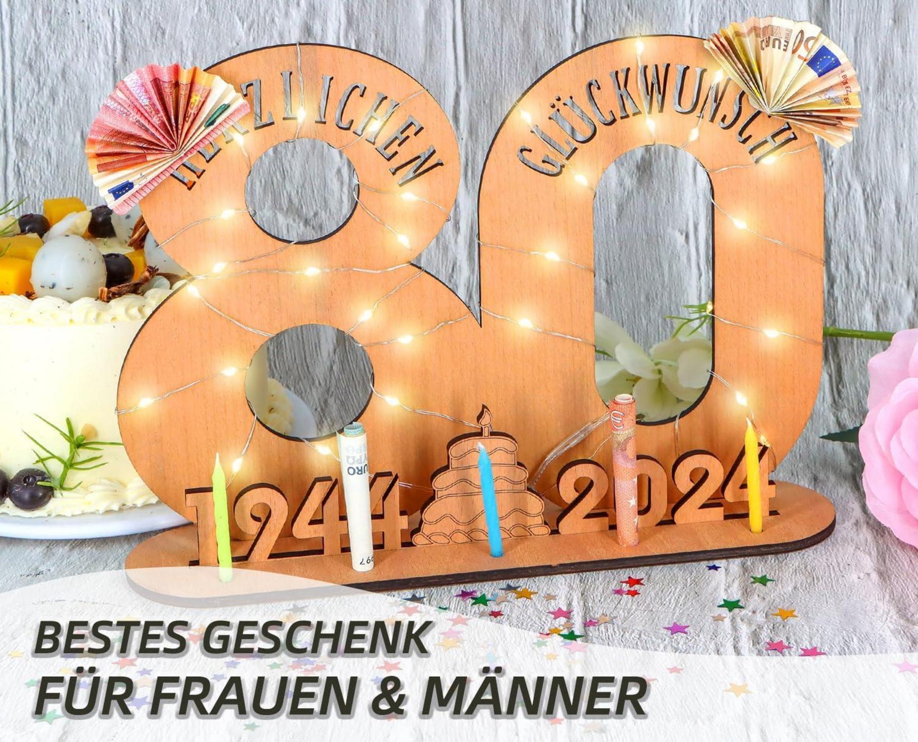 Personalisiertes Geldgeschenk 80. Geburtstag mit