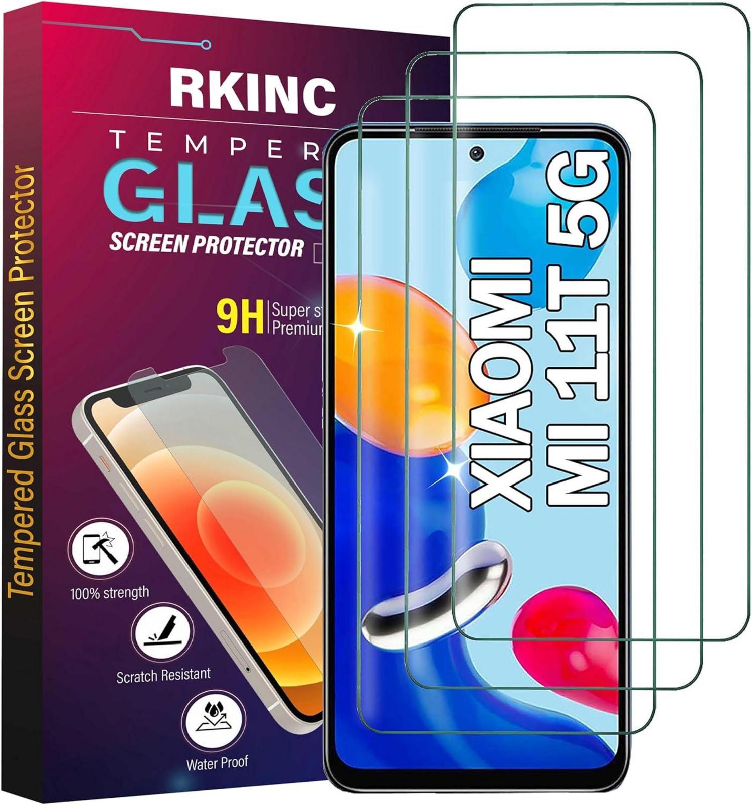 Displayschutzfolie Panzerglas Xiaomi 11T 5G Pro 5G 3 Stück