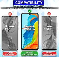 Huawei P30 Lite Panzerglas Schutz 3er Pack 9H HD