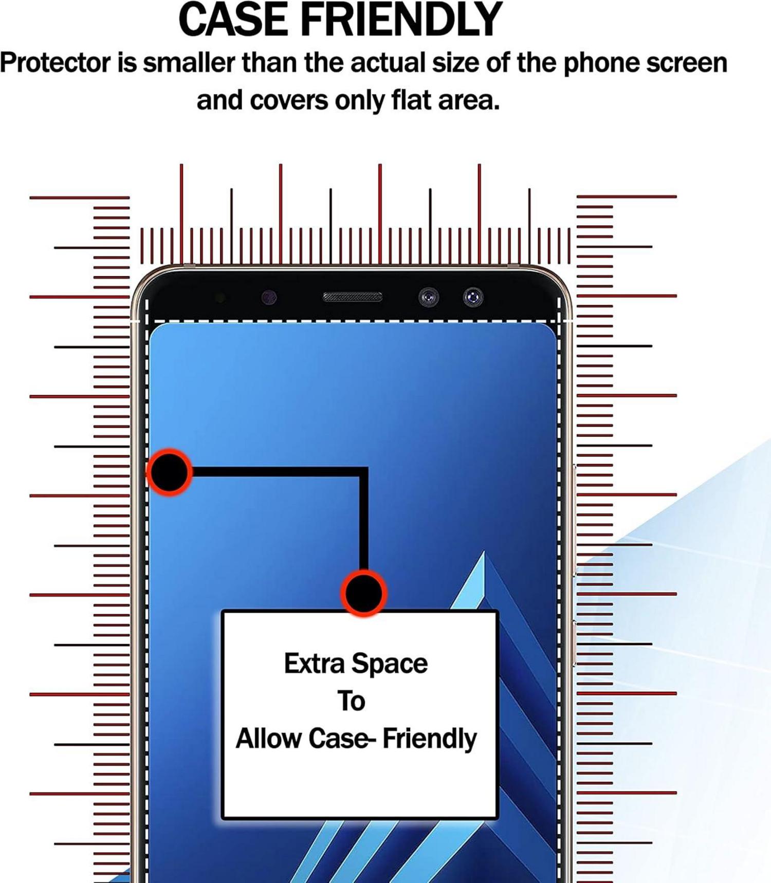 Panzerglas Displayschutzfolie Samsung Galaxy A6 3er Pack 9H Härte