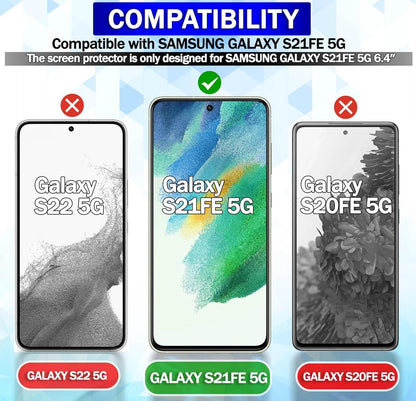 Panzer Glas Schutz Samsung Galaxy S21 FE 5G 3 Stück