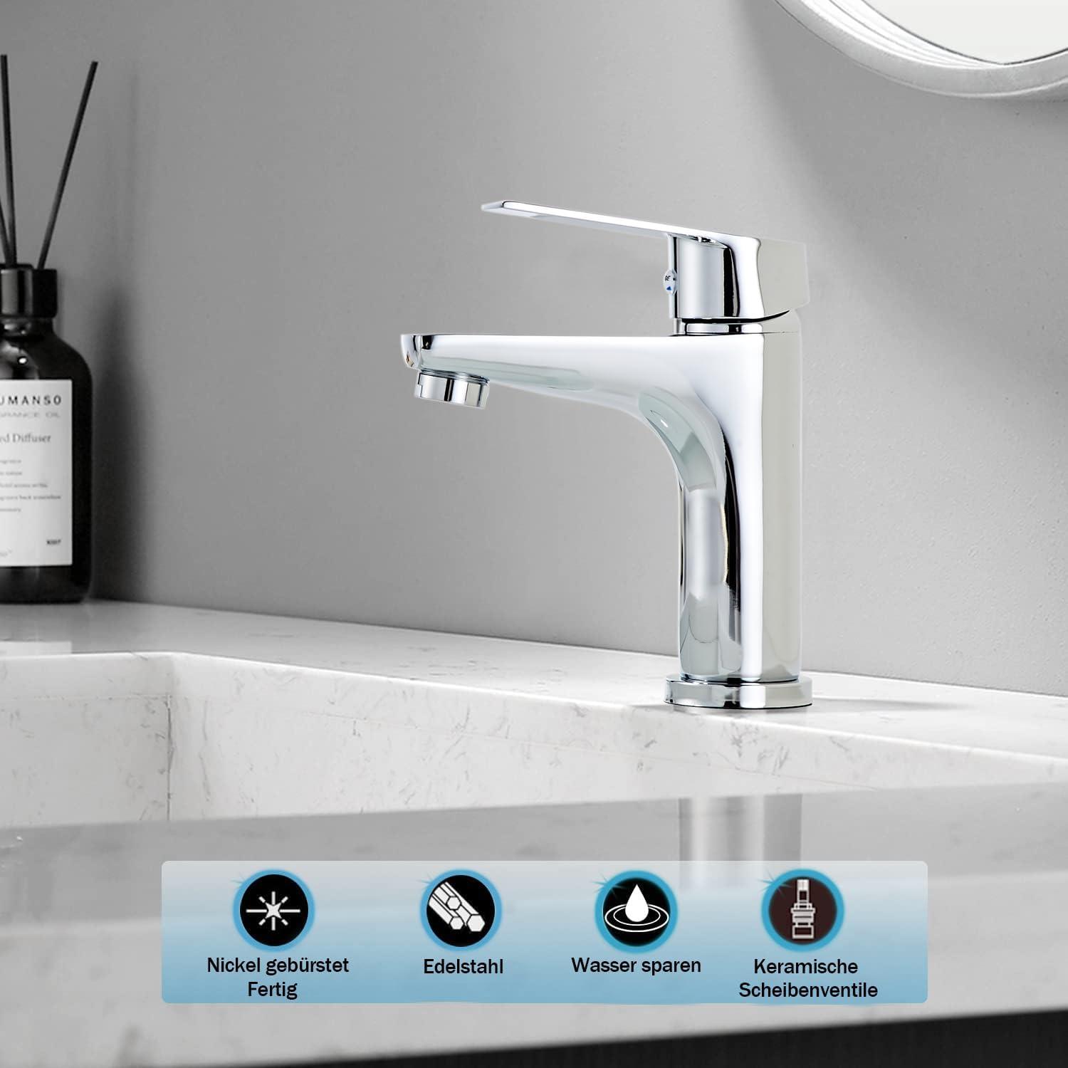 Moderne Wasserhahn Bad mit Zugstange und Ablaufgarnitur