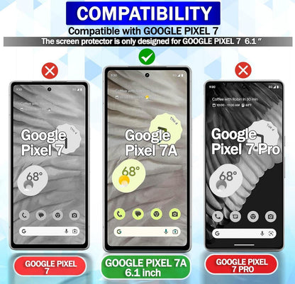 Panzer Glas Display Schutz Google Pixel 7A 3er Set 9H