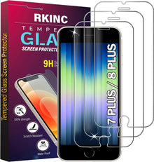 Displayschutzfolie Panzerglas iPhone 7 Plus 8 Plus 3er Pack HD 0,33mm