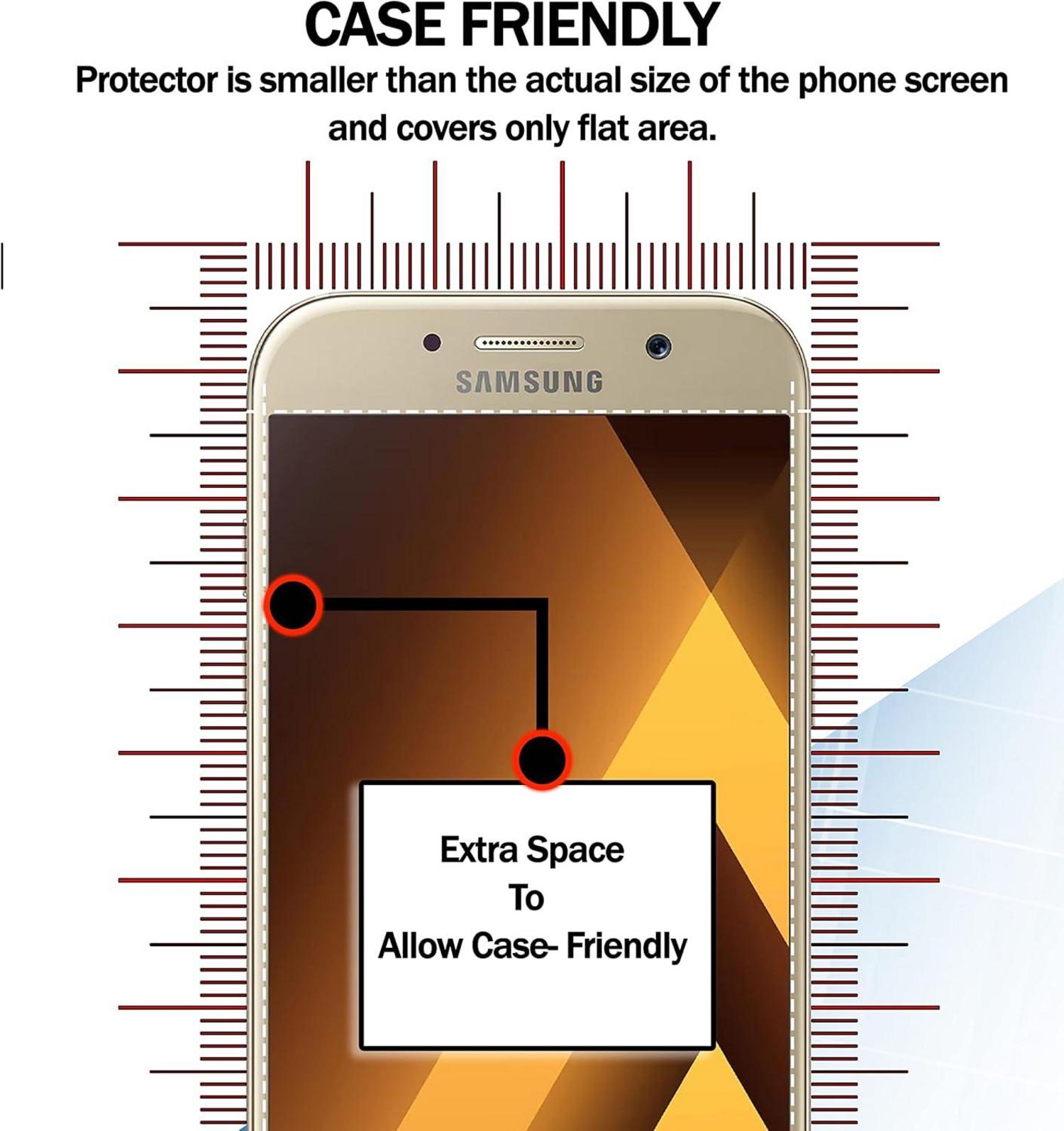 Panzerglas Displayschutzfolie Samsung Galaxy A5 2017 3er-Pack