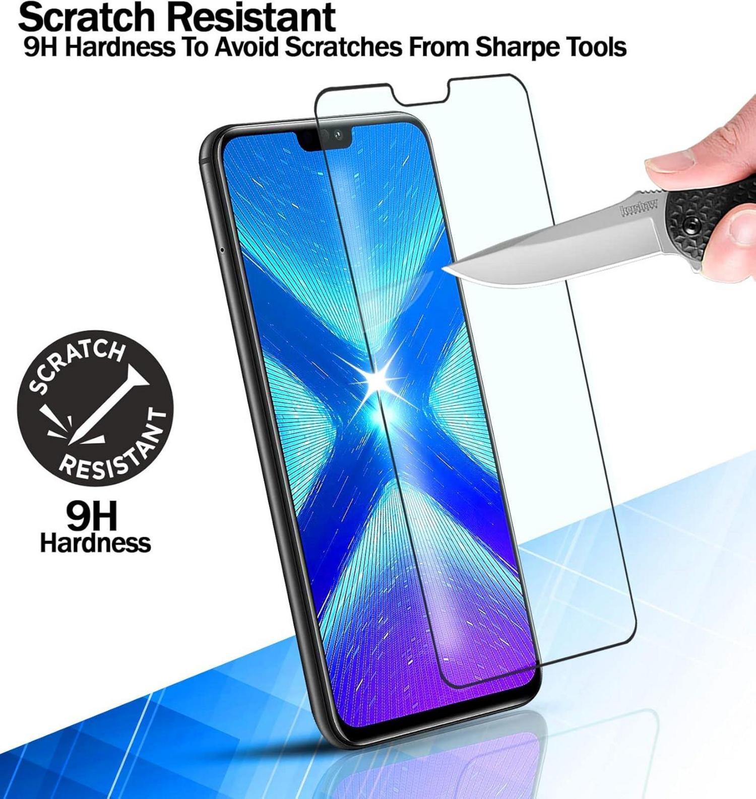 Panzerglas Schutz für Honor 8X, 3 Stück 0,33 mm