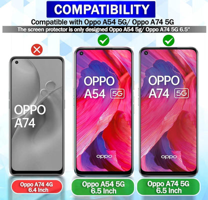 Panzerglas Oppo A54 5G A74 5G Displayschutzfolie 3 Stück