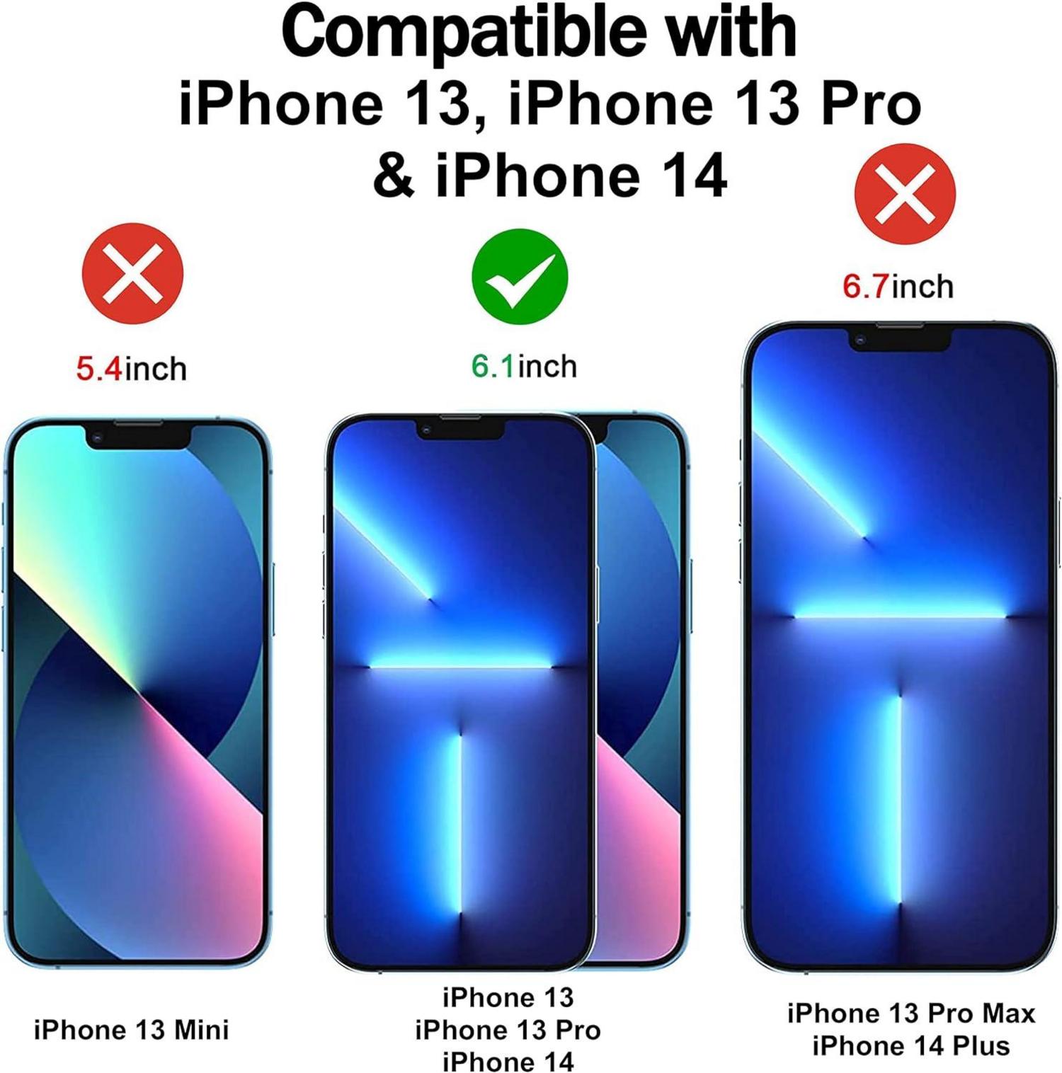 Panzerglas Displayschutzfolie für iPhone 13/13 Pro/14