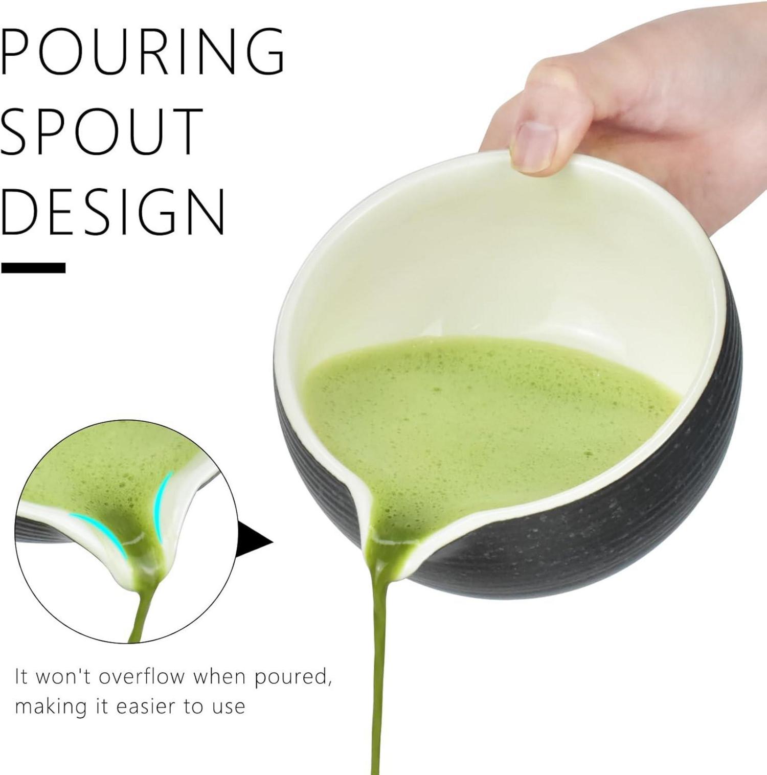 Matcha-Set Bluestone Glaze für Teezeremonie, Schüssel, Schneebesen