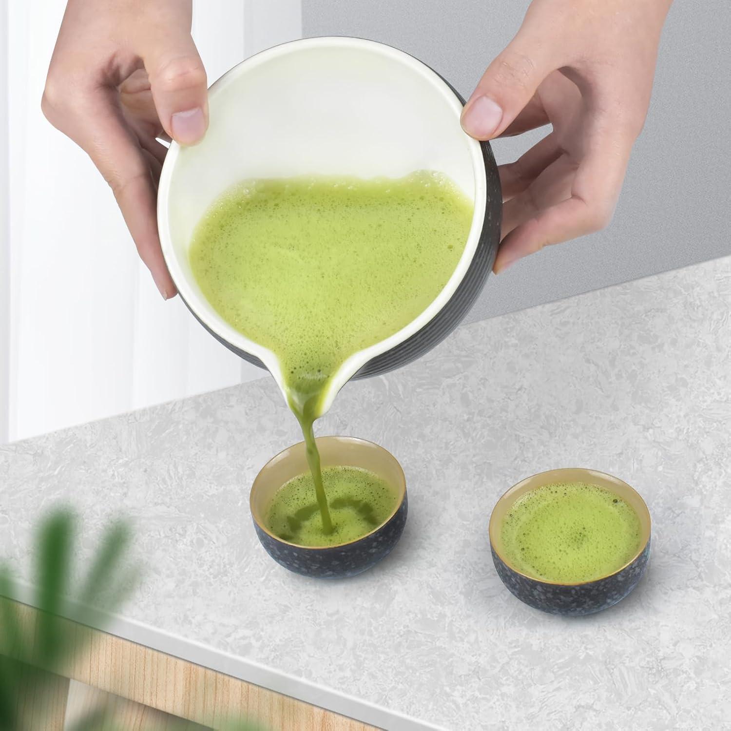 Matcha-Set Japanische Teezeremonie Schale Schneebesen Schaufel Glaze