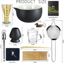 Matcha-Kit mit Blausteinglasur und Bambus, 10-teilig