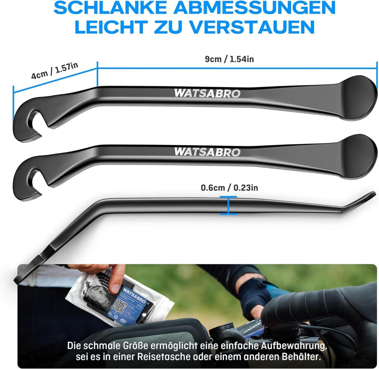 Reifenheber Fahrrad Metall 3 Stück Reifenwechsel Werkzeug schwarz