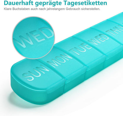 Tablettenbox 7 Tage BPA-frei Pillendose Medikamentenbox