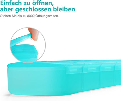 Pillenbox 7 Tage transluzent Medikamentenbox Pillendose Deutsch