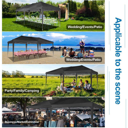 Faltpavillon 3x6m wasserdicht mit 6 Seitenwänden – Outdoor Zelt