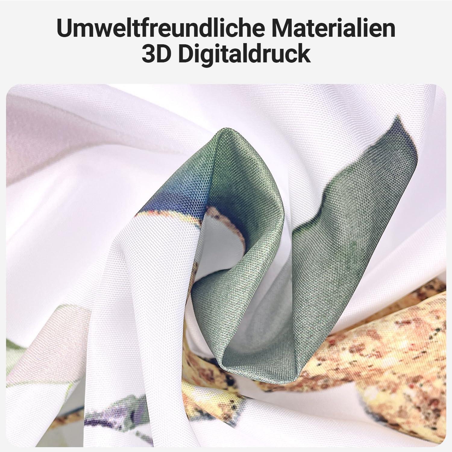 Duschvorhang Goldene Blätter 180x200cm Antischimmel Textil mit beschwertem Saum