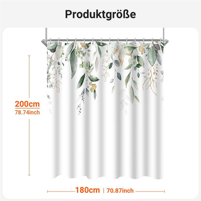 Duschvorhang 180x200cm Goldene Blätter Antischimmel Wasserabweisend