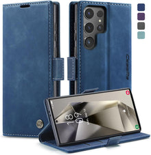 Schutzhülle Samsung Galaxy S24 Ultra 5G Leder Case Magnet