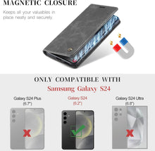 Samsung Galaxy S24 5G Handyhülle Premium Leder Flip Case