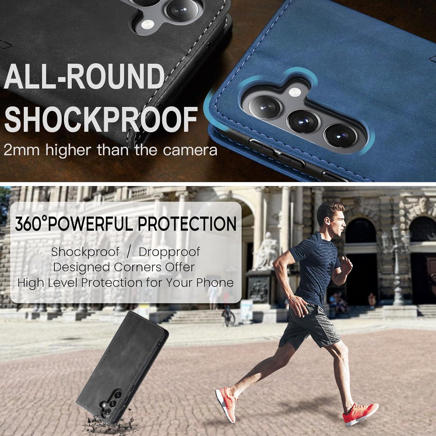 Samsung Galaxy S24 5G Handyhülle Leder Flip Case mit Magnet und Standfunktion