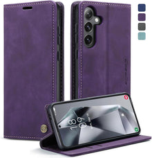 Handyhülle Samsung Galaxy S24 5G Leder Flip Case Magnet Standfunktion