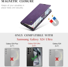 Samsung Galaxy S24 Ultra 5G Handyhülle Leder Flip Case Cover