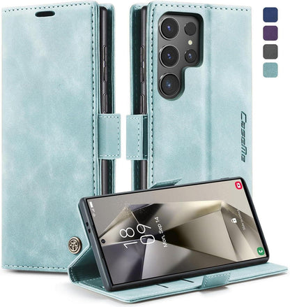 Handyhülle Samsung Galaxy S24 Ultra 5G Leder Klapphülle Magnet