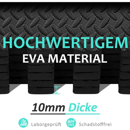 Fitness Bodenschutzmatte 61x61cm Puzzlematte 10mm Dicke Rutschfest