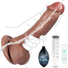 18cm Kleiner Penis Dildo mit Spritzfunktion und Saugnapf