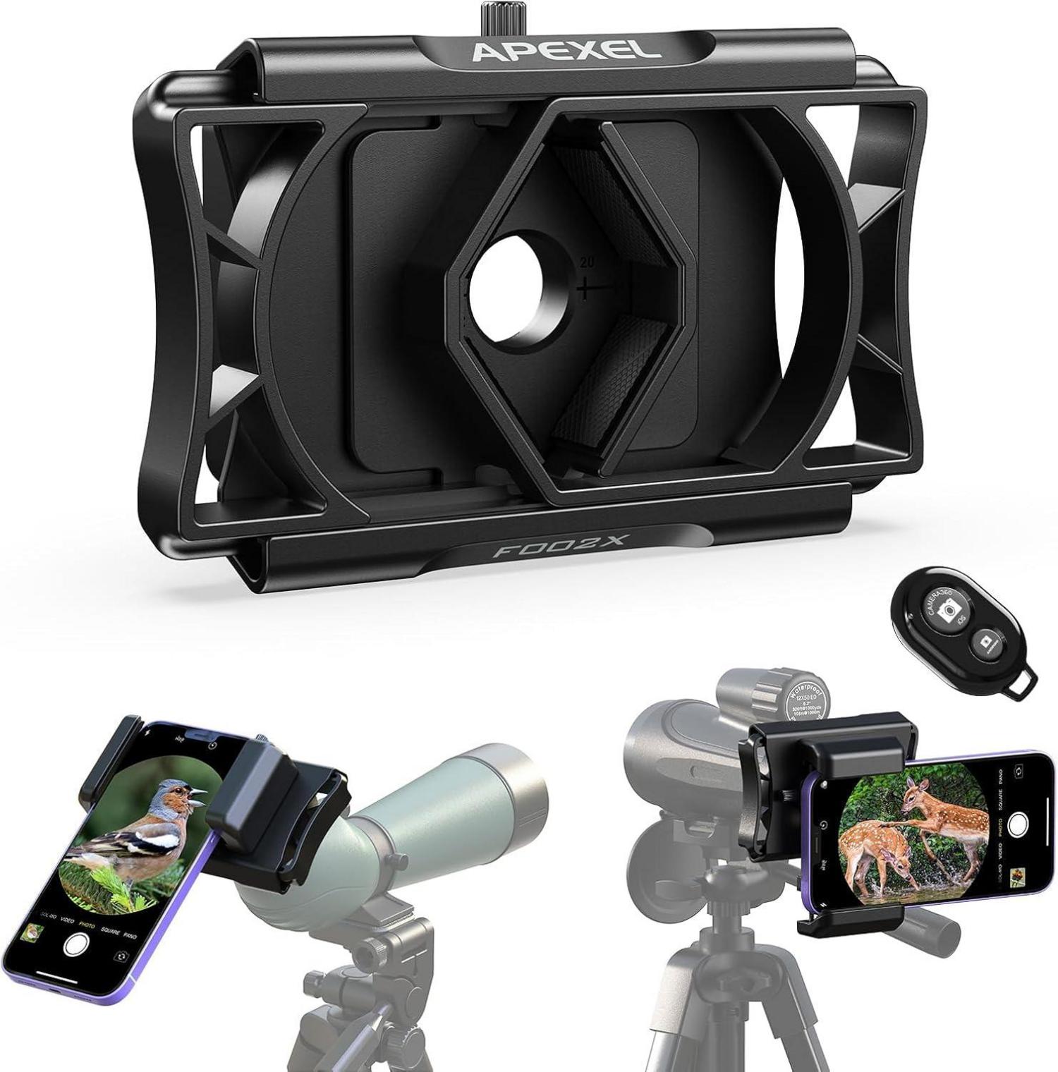 Universal Handyadapter mit Fernauslöser und 360° Drehung - Kompatibel