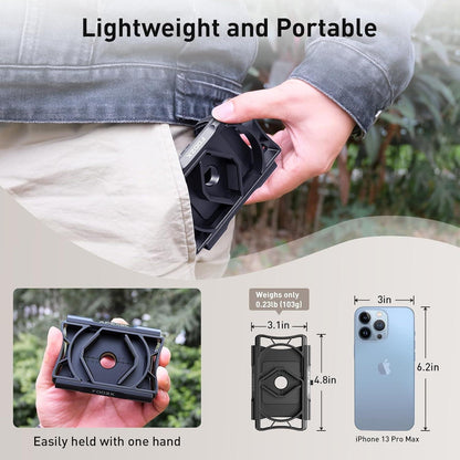 Universal Handy Adapter mit Fernauslöser, 360° Drehung, für