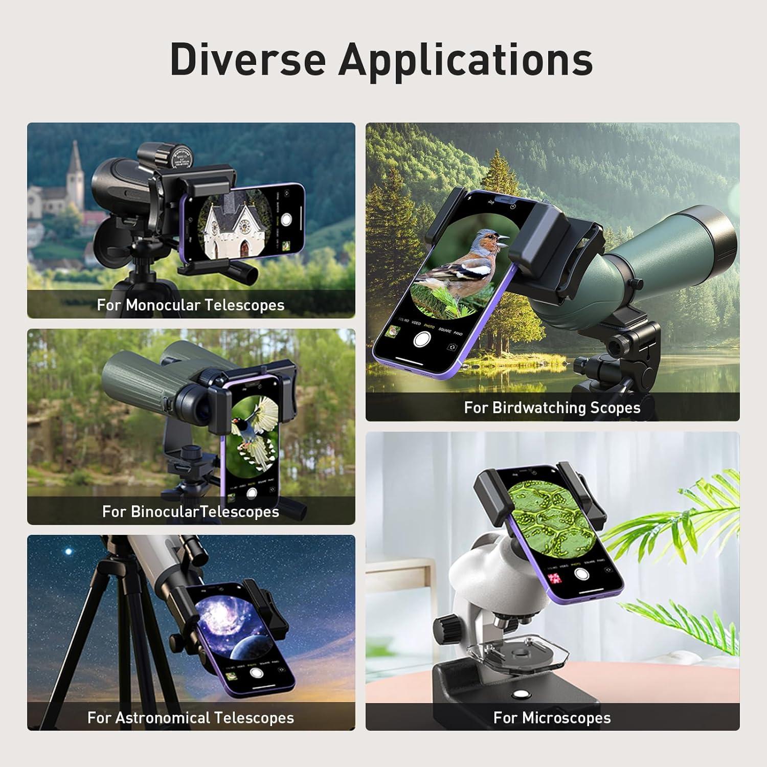 Universal Handy Adapter mit Fernauslöser, 360° Drehung, für