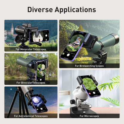 Universal Handy Adapter mit Fernauslöser, 360° Drehung, für