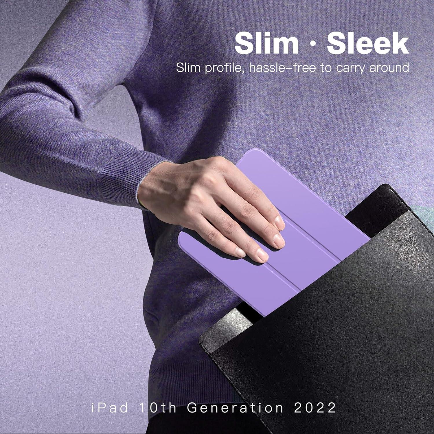 Schlanke TiMOVO iPad 10. Generation 10,9 Zoll 2022 Smart Case Hülle - Lila