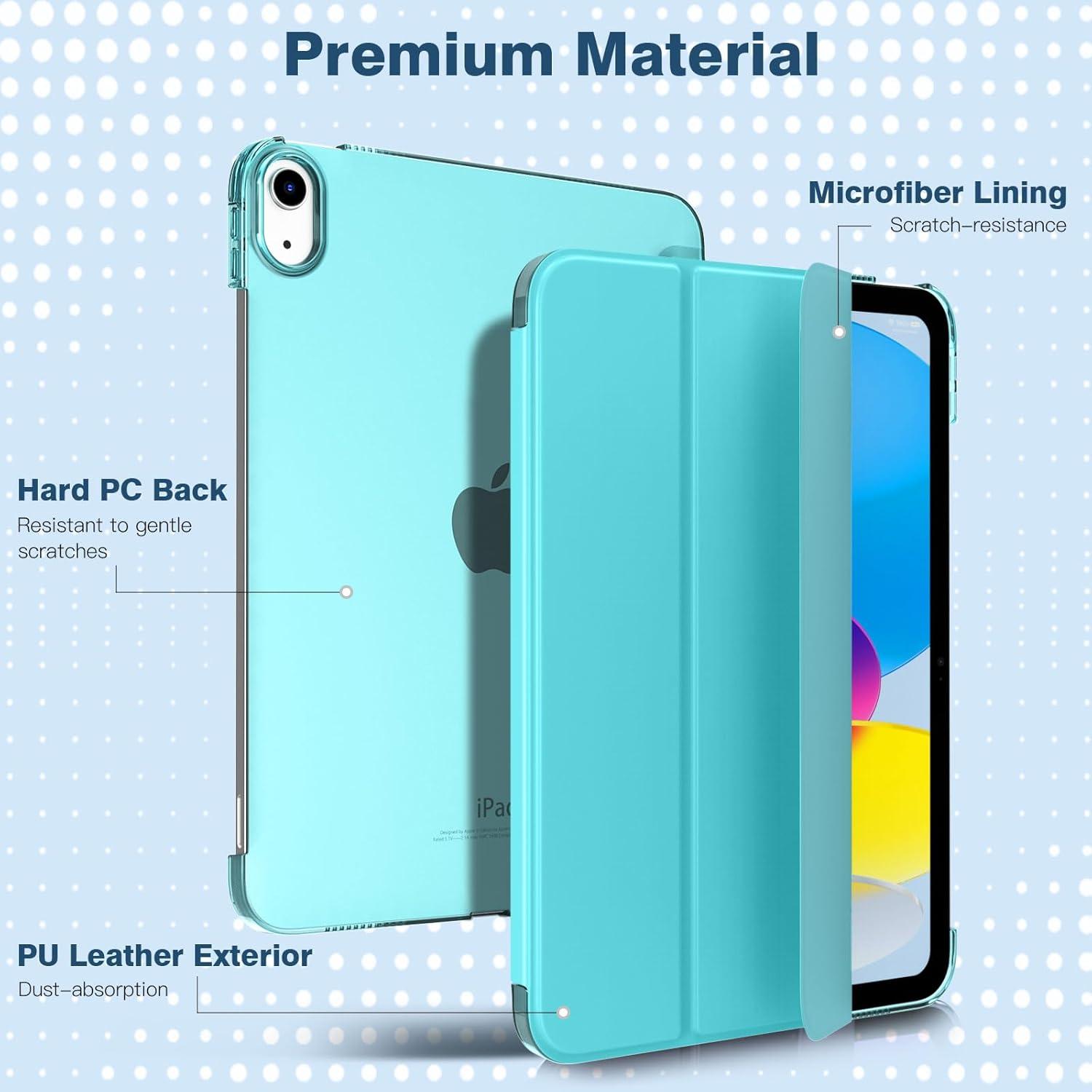 iPad 10.9 Hülle Smart Case Cover Transluzent Azurblau